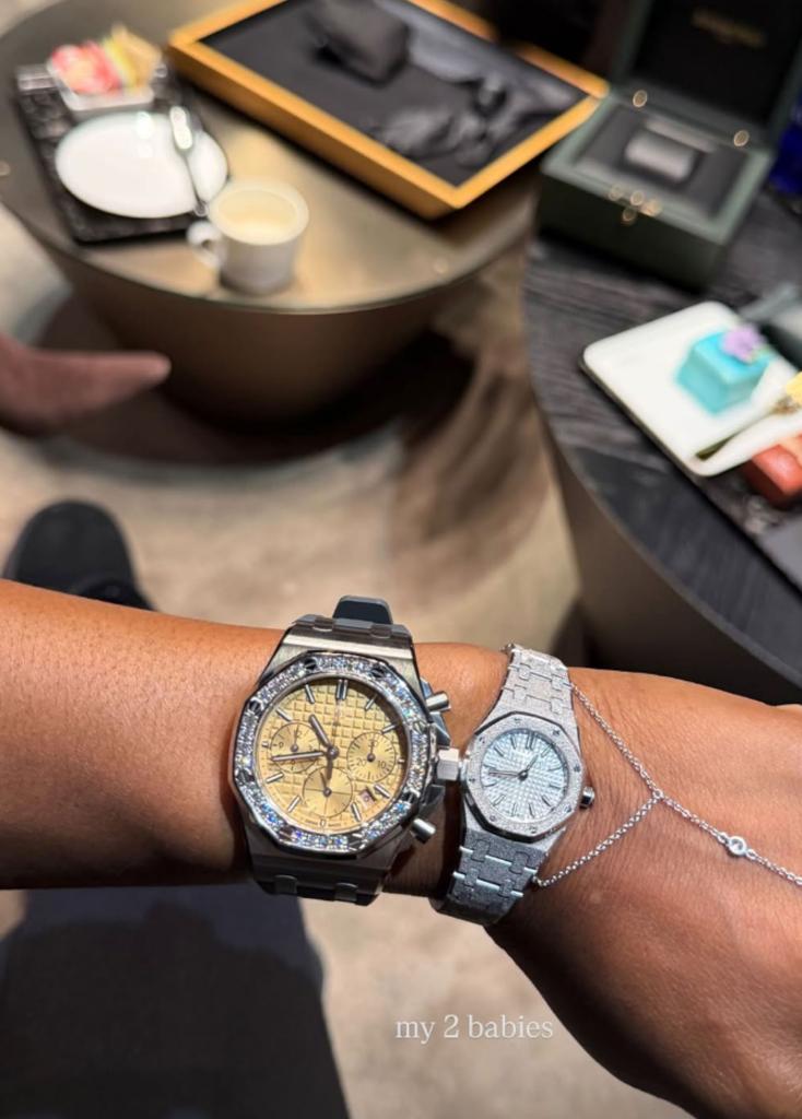 When it comes to wearable bling, she’s not wasting any time amassing an impressive collection of shiny accessories.Simone Biles shows off new Audemars Piguet diamond watch worth a fortune...