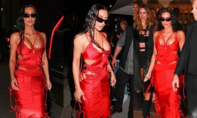 Don't watch if you're not ready:Kim Kardashian dazzled in a seductive red dress that heats many things up
