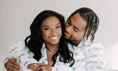 Just In...Simone Biles leaves onlookers blushing after sharing a steamy moment with Jonathan Owens