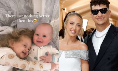 'Thowback' Brittany Mahomes shares Sweet Bedtime Cuddle Between Son Bronze and Daughter Sterling