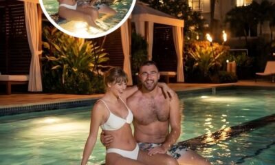 MIDNIGHT SECRETS REVEALED! A fan has just caught Taylor Swift and Travis Kelce in a rare, unguarded late-night pool dip—one moment that clearly wasn’t meant for the cameras. Away from the glitz, stadium lights, and carefully controlled appearances, this glimpse into their so-called “private” world is sending fans into a frenzy and rewriting what we think we know about them. Is this the most real, unfiltered moment we’ve ever seen from the power couple? Take a closer look at what really happens when the world isn’t watching.