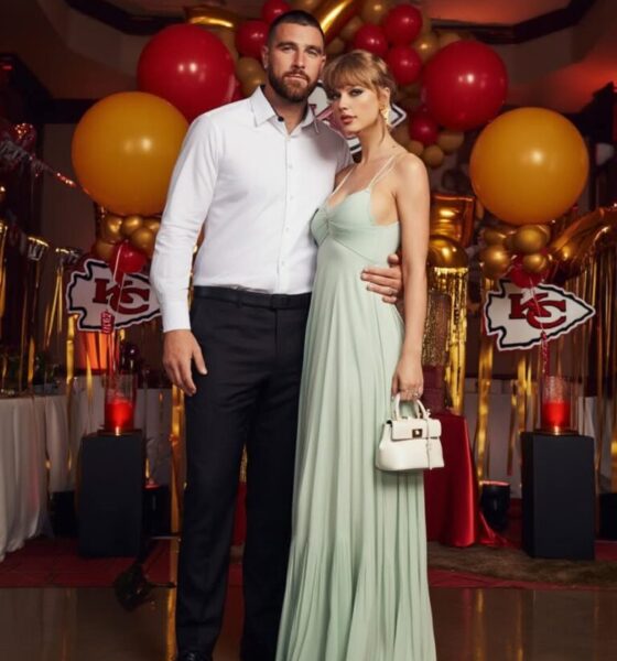 Taylor Swift and Travis Kelce were spotted attending a party hosted by one of Travis’s Chiefs teammates, and all eyes were on Taylor as she arrived in a stunning long gown that perfectly balanced elegance and allure. ✨Effortlessly graceful yet undeniably captivating, she lit up the night beside Travis, turning the gathering into an unforgettable style moment. Fans can’t get enough of this power couple’s chemistry — and their ability to steal the spotlight wherever they go. 💞