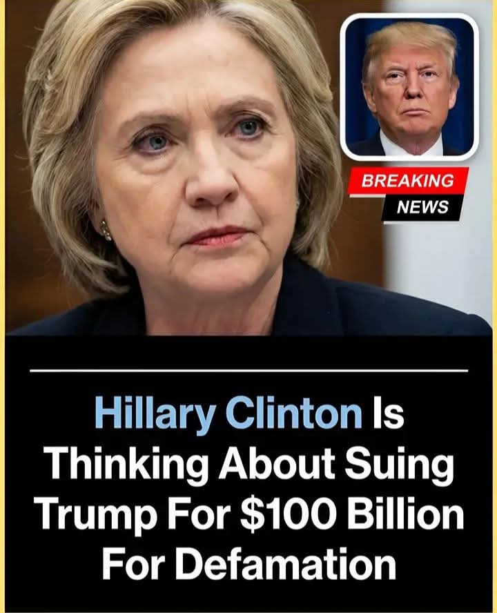 JUST IN: Hillary Clinton is reportedly considering a staggering $100 billion defamation lawsuit against Donald Trump, intensifying their long-standing political rivalry. setting off a high-profile legal battle and relentless media attention as tensions flare once again……