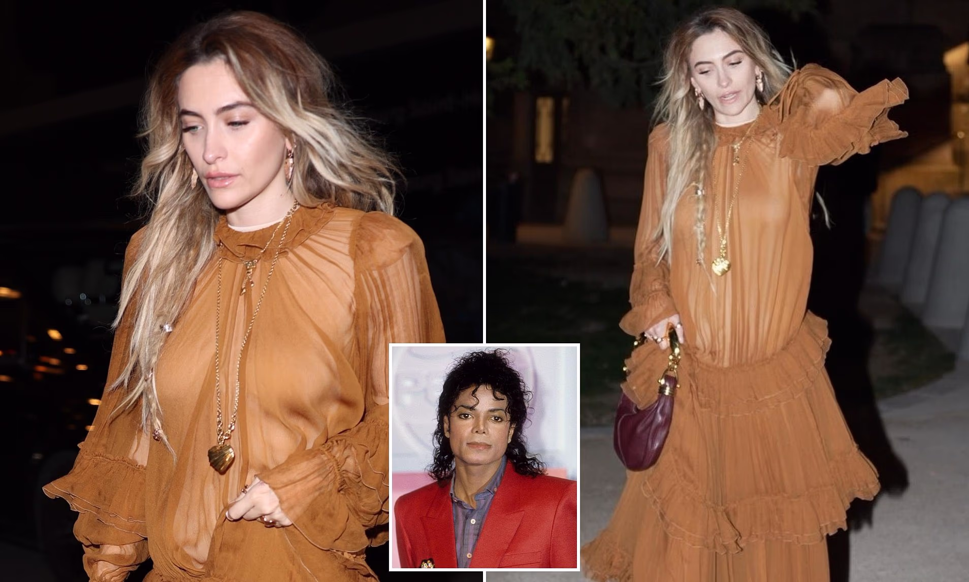 Breaking:Paris Jackson stuns in sheer flowy dress for glitzy bash amid legal war over Michael Jackson’s estate
